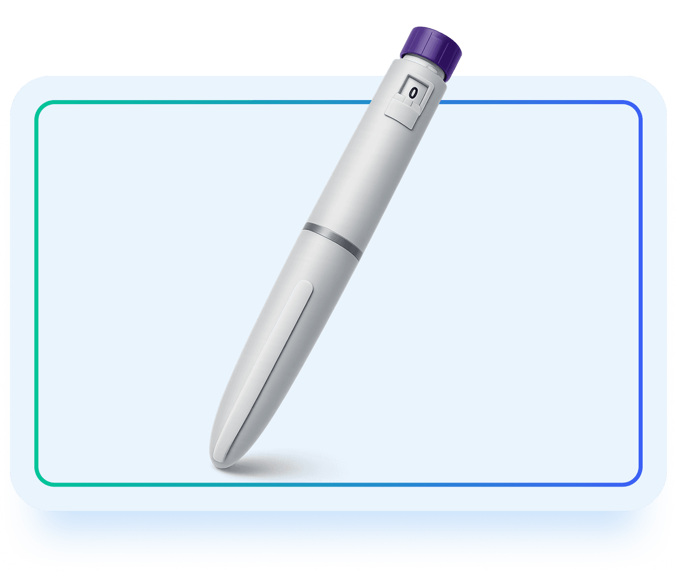 inovi app card showing a GLP-1 pen and dose details