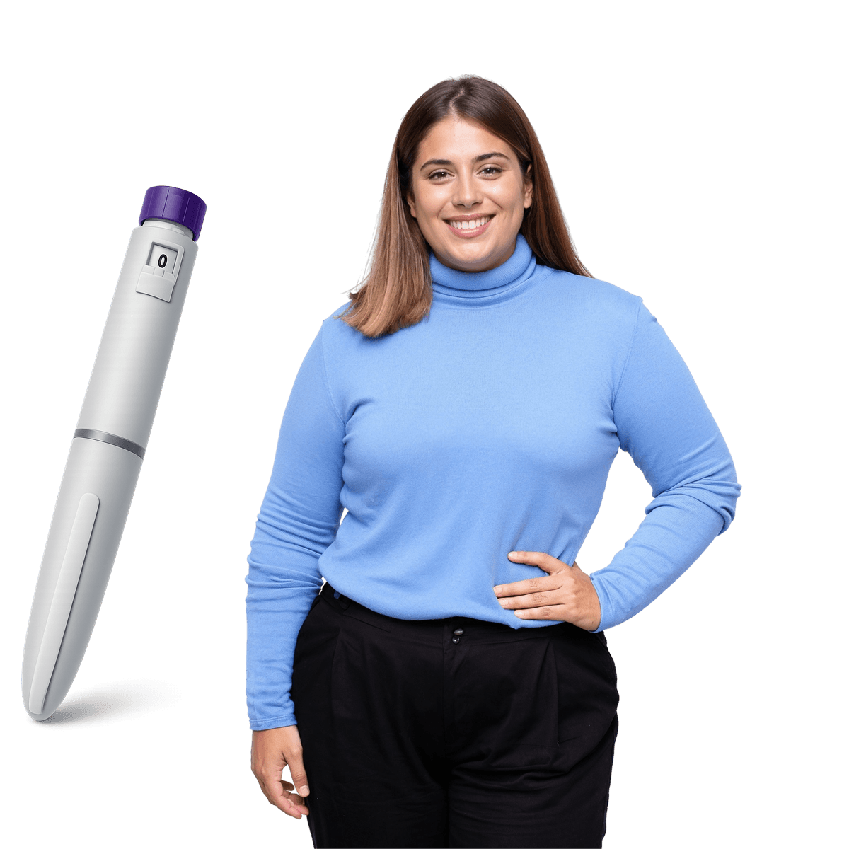 inovi member with a GLP-1 treatment pen